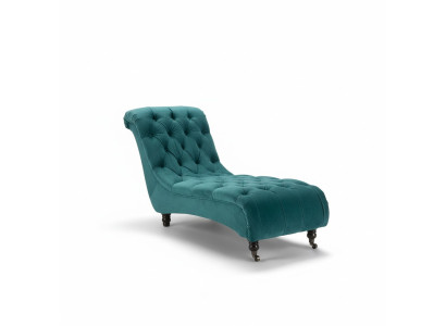Chesterfield Velours Chaise Longue Canapé Designer Club Lounger Tissu en Tissu Upholstery