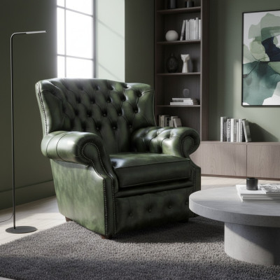 Fauteuil Chesterfield en velours 1 place, design en cuir, tissu d'ameublement pour télévision, neuf.