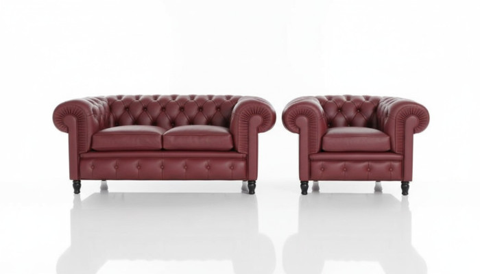 Chesterfield Sofa Upholstery 2+1 Seater Meubles Rembourrés Ensemble de canapés Canapés Sofas