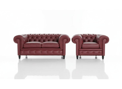 Chesterfield Sofa Upholstery 2+1 Seater Meubles Rembourrés Ensemble de canapés Canapés Sofas