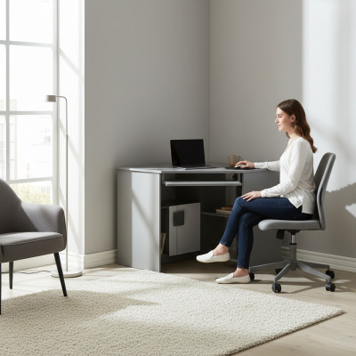 Schreibtisch Computertisch Bürotische Tisch Holz Eckschreibtisch Büro