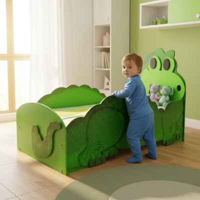 Lit Dino Big avec matelas Lit pour enfants Chambre d'enfant Chambre d'enfant Lits
