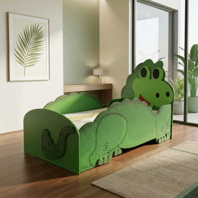 Lit Dino Big avec matelas Lit pour enfants Chambre d'enfant Chambre d'enfant Lits