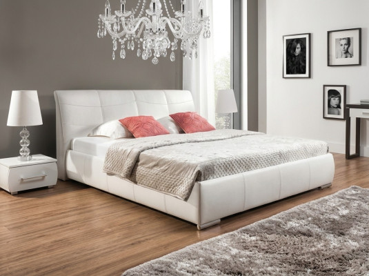Lit rembourré Lits Lit Rembourrage Cuir Textile Designer Hotel Double Luxe