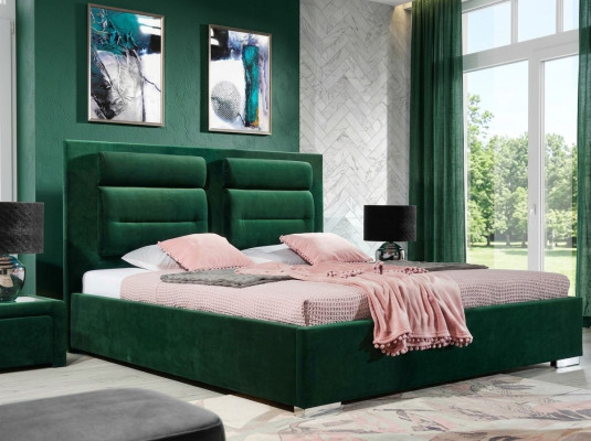 Lit de designer Chambre Lits Textile Cuir Hôtel de luxe Rembourrage Velours