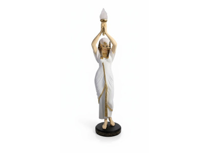 Lampe sur pied de design, figurine de femme égyptienne, lampes debout, figurine de lampes debout.