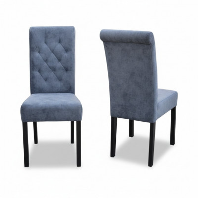 Ensemble de 8 chaises Bleu et Chesterfield. Fauteuils Designer, meubles modernes d'assise.