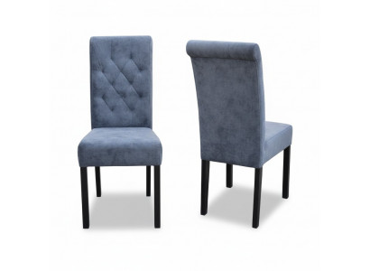 Ensemble de 8 chaises Bleu et Chesterfield. Fauteuils Designer, meubles modernes d'assise.