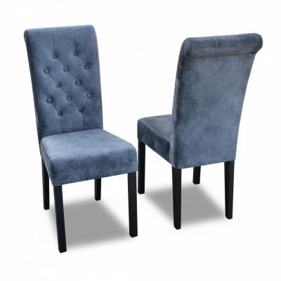 4x Ensemble de chaises Chesterfield Chesterfield Salle à manger Chaises à dossier en cuir