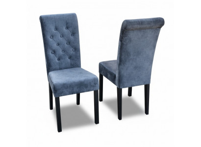 4x Ensemble de chaises Chesterfield Chesterfield Salle à manger Chaises à dossier en cuir