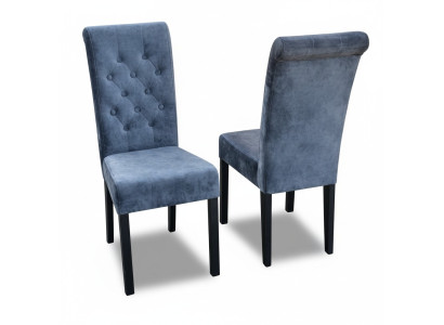Ensemble de 6 chaises Chesterfield avec siège rembourré en cuir pour la salle à manger