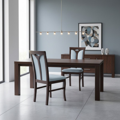Ensemble de 4 chaises Chesterfield en cuir pour salle à manger