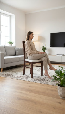 Ensemble de 6 chaises avec revêtement en cuir pour salle à manger