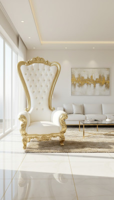 Trône fauteuil Royal Revêtement Chesterfield Velours 1 Place Fauteuils de style antique