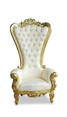 Trône fauteuil Royal Revêtement Chesterfield Velours 1 Place Fauteuils de style antique