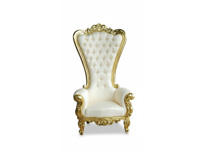Trône fauteuil Royal Revêtement Chesterfield Velours 1 Place Fauteuils de style antique
