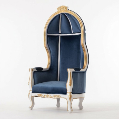 Trône Fauteuil Royal Rembourrage Chesterfield Velours 1 Place Chaises de Style Antique