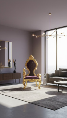 Trône Fauteuil Chaises Royal Tapisserie Chesterfield Velours 1 Place Style Ancien