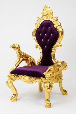 Trône Fauteuil Chaises Royal Tapisserie Chesterfield Velours 1 Place Style Ancien