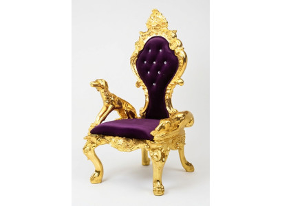 Trône Fauteuil Chaises Royal Tapisserie Chesterfield Velours 1 Place Style Ancien