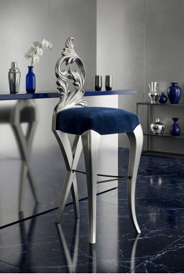 Tabouret de bar Tabouret royal Rembourrage Chesterfield Velours 1 place Fauteuil de style ancien