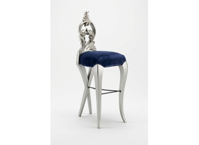 Tabouret de bar Tabouret royal Rembourrage Chesterfield Velours 1 place Fauteuil de style ancien