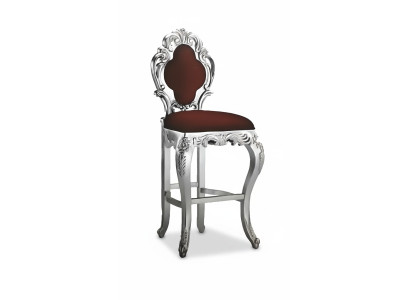 Tabouret de bar Tabouret Royal Rembourrage Chesterfield Velours 1 Place Chaise de Style Antique