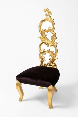 Fauteuil de trône royal en velours Chesterfield, style antique, une place