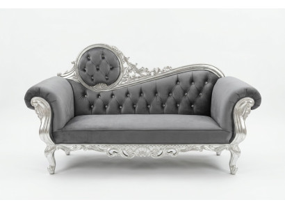 Fauteuil royal à dossier Royal Chesterfield en velours 2 places style antique
