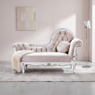 Chaise longue Chesterfield Recamier de style ancien Noble Canape Longue Sofa Lounger nouvel