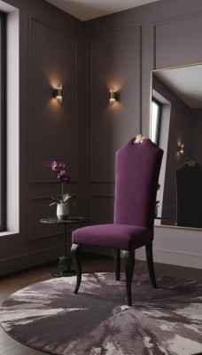 Chaise Trône Fauteuil Ensemble Salle à manger Designer Bois Style ancien Baroque Rococo