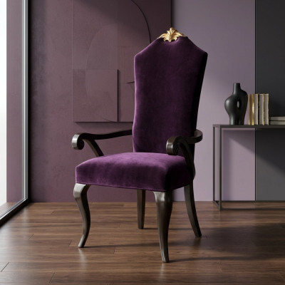 Chaise Chaises Trône Fauteuil Ensemble Salle à manger Designer Bois Style antique Baroque
