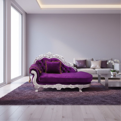 Noble Chesterfield style ancien chaise longue canapé chaise longue canapé long neuf Récamière