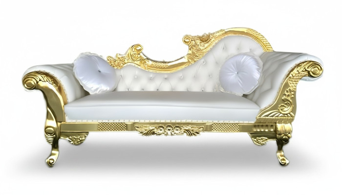 Élégant chaise longue Chesterfield style antique chaise longue canapé long neuf