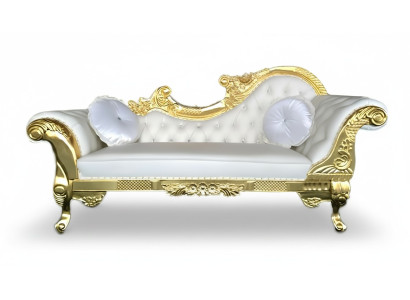 Élégant chaise longue Chesterfield style antique chaise longue canapé long neuf
