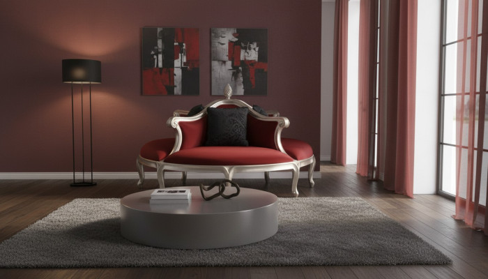 Canapé rond Rembourrage de canapé Rembourrage Chesterfield Velours 4 places Style ancien
