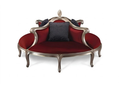 Canapé rond Rembourrage de canapé Rembourrage Chesterfield Velours 4 places Style ancien