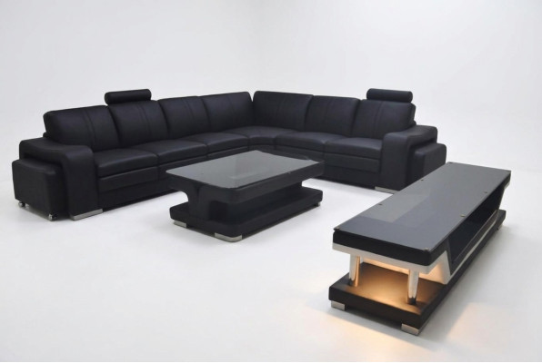 Canapé en cuir Canapé Modulable Coin Suite Canapé Design en L en A1109B Canapés Canapés