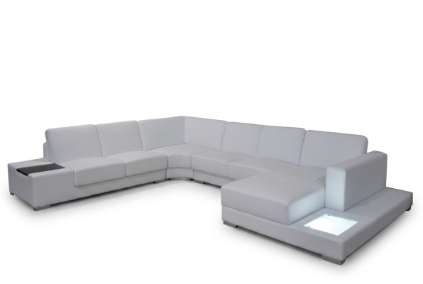 Canapé en cuir Sofa Paysage vivant Canapé d'angle Suite Design Canapé moderne en forme de U A1110