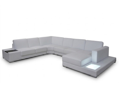Canapé en cuir Sofa Paysage vivant Canapé d'angle Suite Design Canapé moderne en forme de U A1110