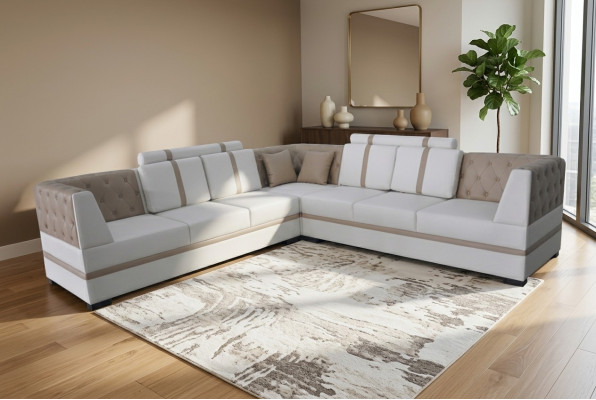 Canapé en cuir canapé paysage d'angle moderne de suite de coin de conception de sofa A1128