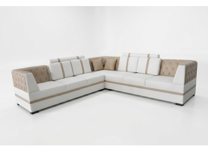 Canapé en cuir canapé paysage d'angle moderne de suite de coin de conception de sofa A1128