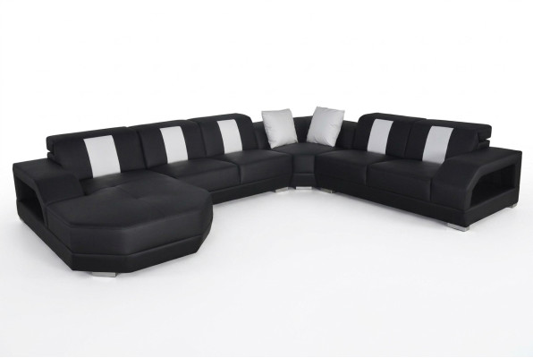 Canapé en cuir Canapé Salon paysage Coin Suite Design Canapé Moderne