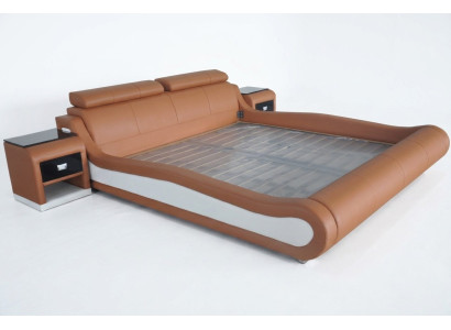 Design Lit de Luxe Rembourrage Mariage Hôtel Lits Modernes Cuir 140/160/180/200 cm