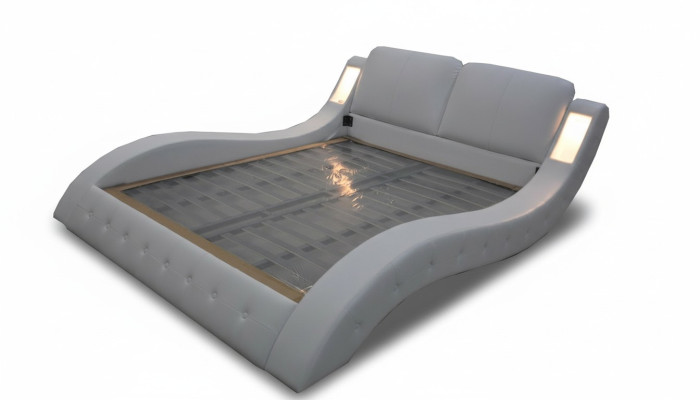 Design Luxe Literie Mariage Hôtel Lits Modernes en Cuir 140/160/180/200 LB8824