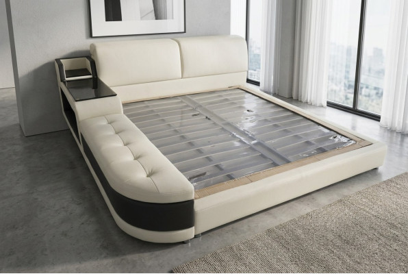 Conception Luxe Lit Rembourrage Mariage Moderne Lits d'Hôtel en Cuir 140/160/180/200
