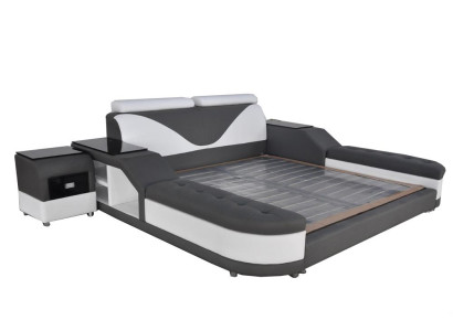 Conception de cuir Lits rembourrés lit double moderne 140/160/180/200 LB8817