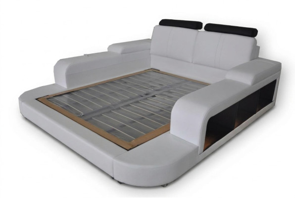 Design de luxe en cuir Lits Rembourrés Lit Double Moderne 140/160/180/200