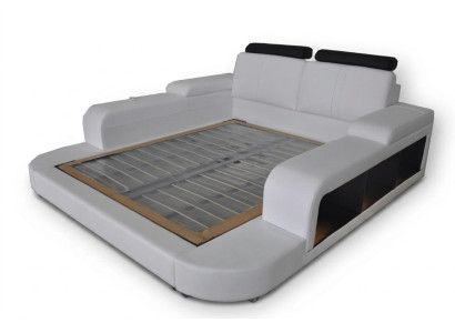 Design de luxe en cuir Lits Rembourrés Lit Double Moderne 140/160/180/200