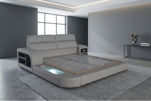 Design de luxueux en cuir Rembourrage Moderne Lits Doubles 140/160/180/200 Lit